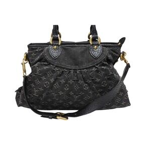 Louis Vuitton black handbag Monogram Cabby Neo denim